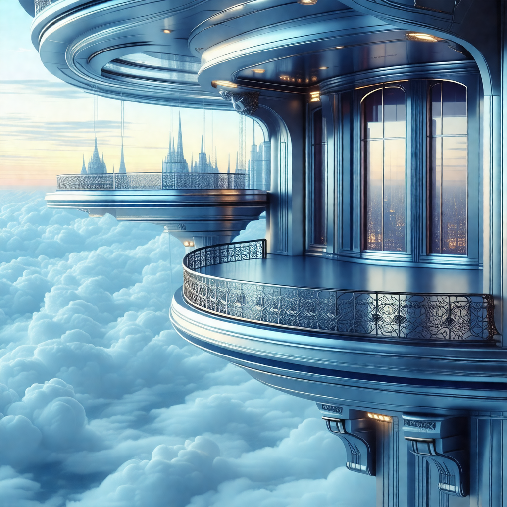Computer-generated (cgi) drawing of a large building with...