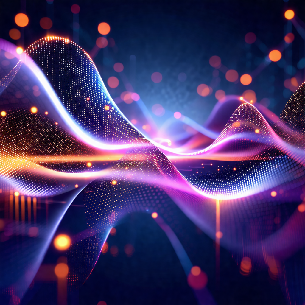 Colorful and abstract representation of sound waves
