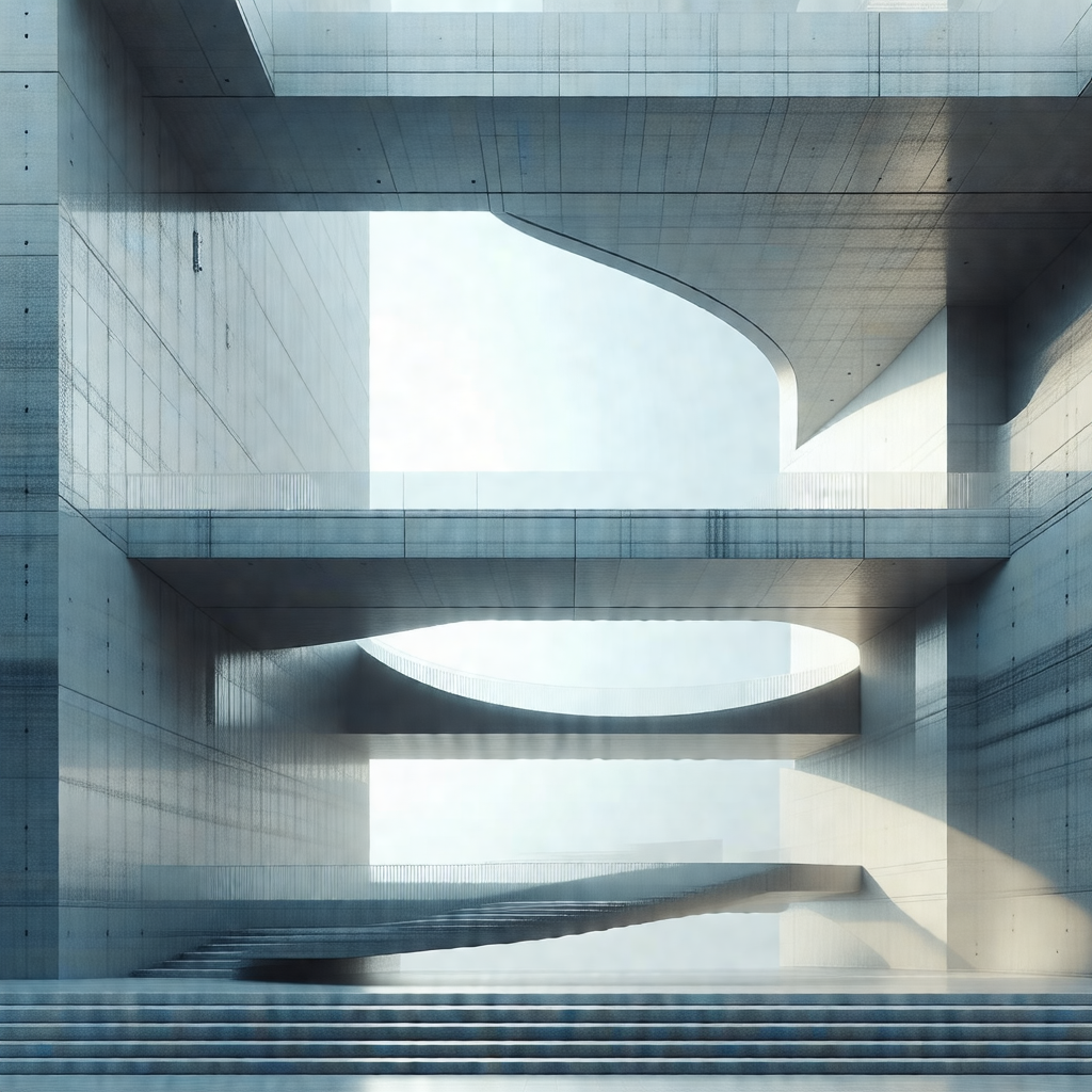 Large, modern building with a unique design