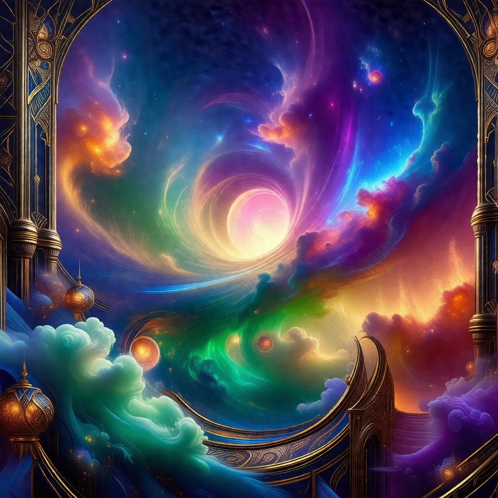 Painting of a colorful and vibrant scene