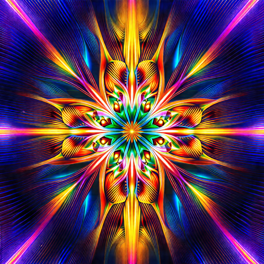 Colorful and vibrant artistic representation of a flower