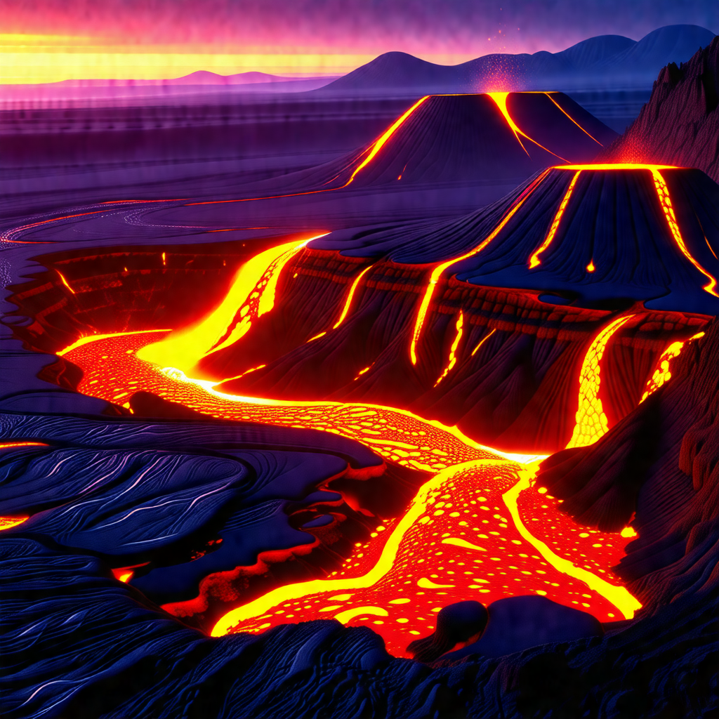Beautiful landscape with a river flowing through a valley