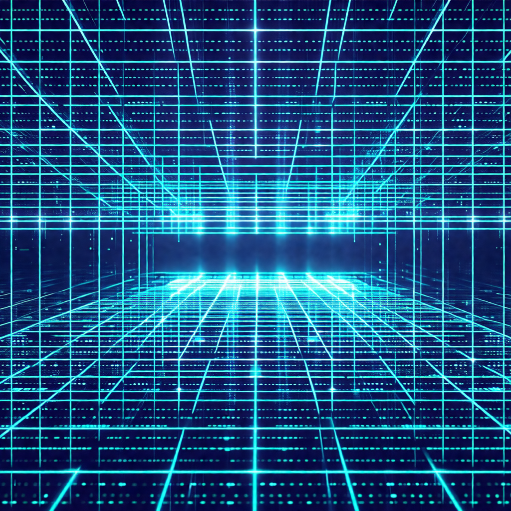 Close-up of a blue and white grid pattern
