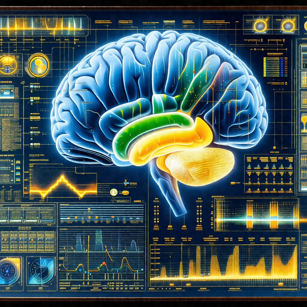 Detailed illustration of a human brain, showcasing its va...