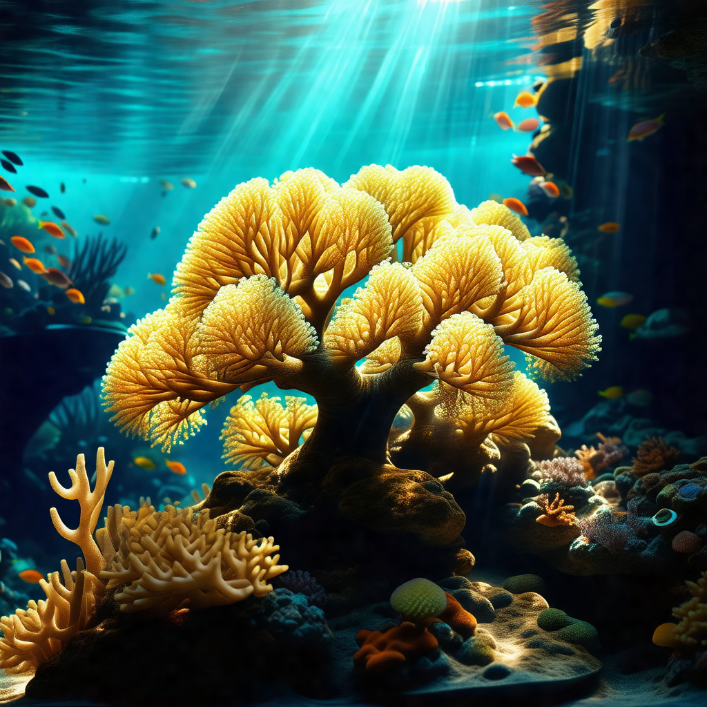 Vibrant underwater scene with a variety of colorful fish ...