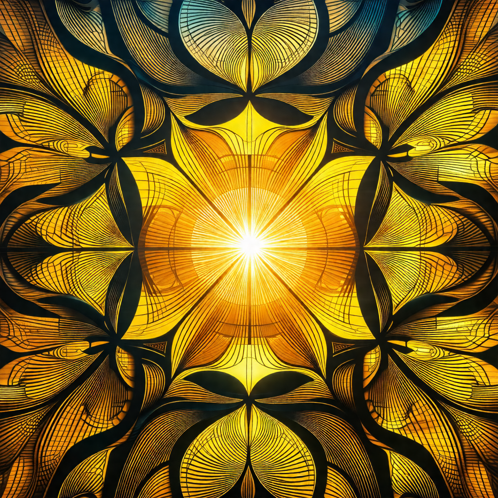Sunflower with a bright yellow center, surrounded by a pa...