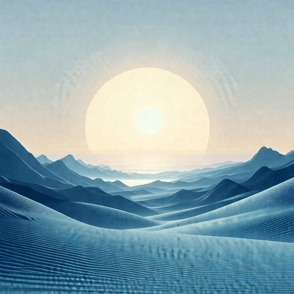 Beautiful sunset over a vast ocean