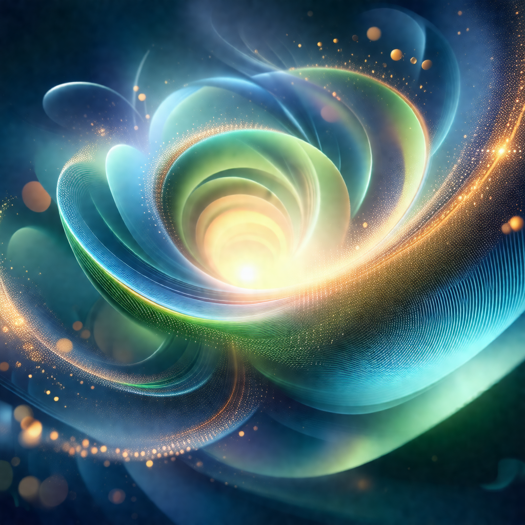 Vibrant, colorful flower with a green center, surrounded ...