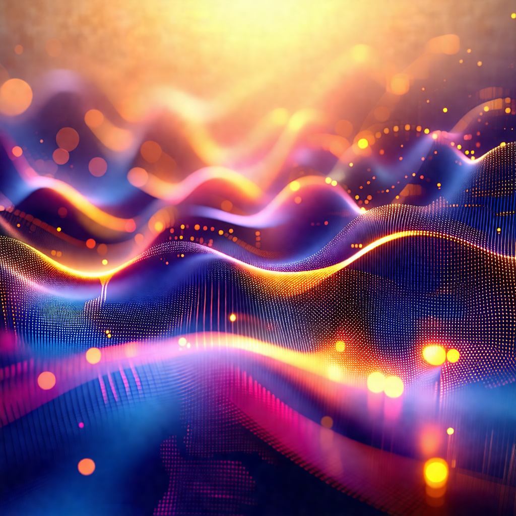Colorful and abstract representation of sound waves
