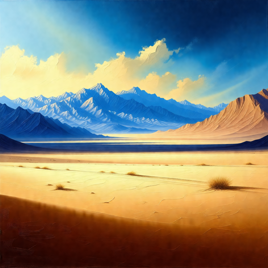 Beautiful landscape with a mountain range in the background