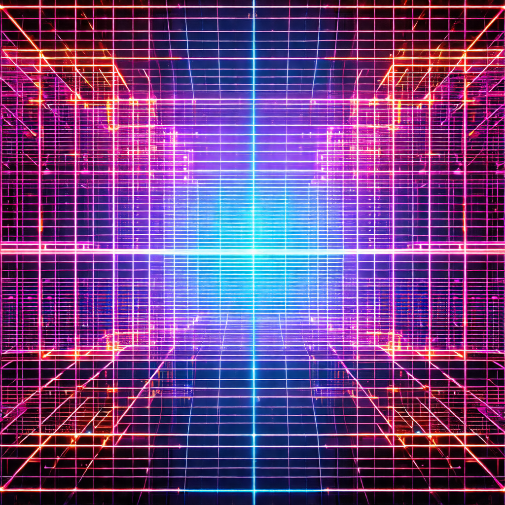 Close-up of a brightly colored, geometric pattern