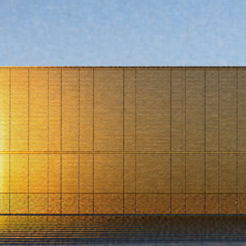 Large building with a golden exterior