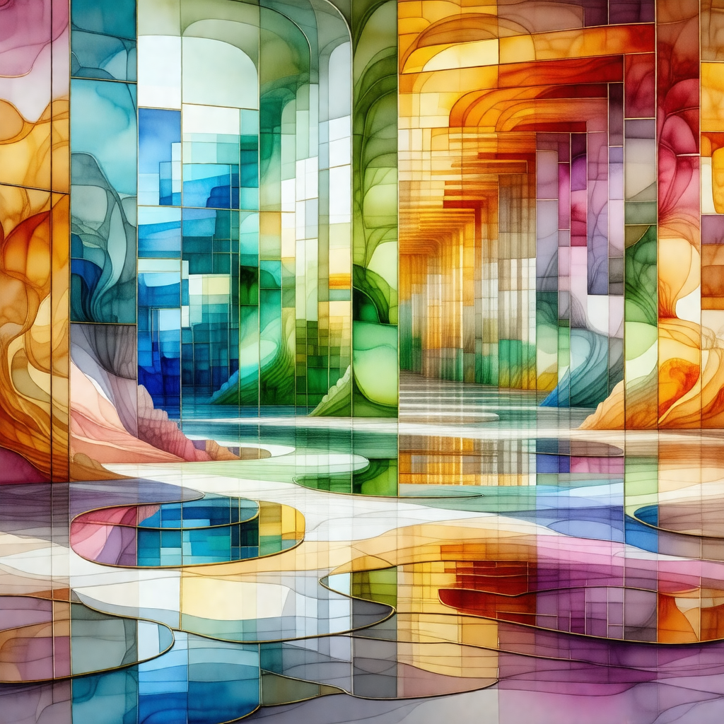 Colorful and artistic painting of a cityscape