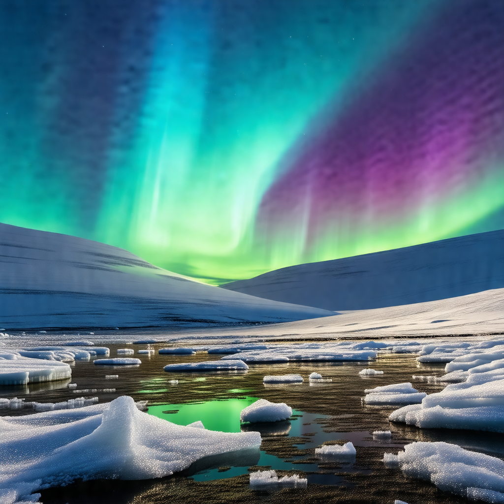 Captures a beautiful night scene with a sky filled with v...