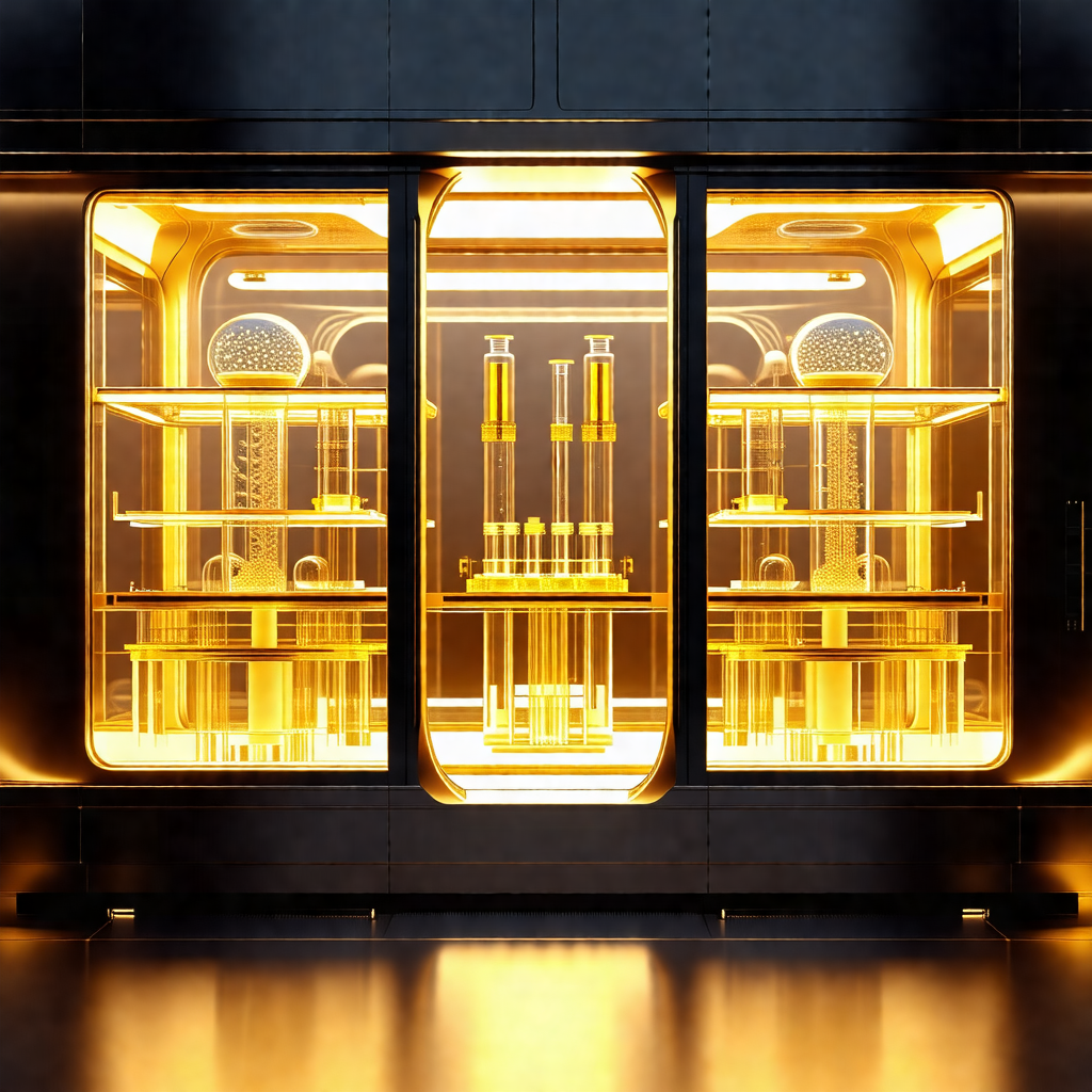 Large, well-lit room with a variety of glass containers a...