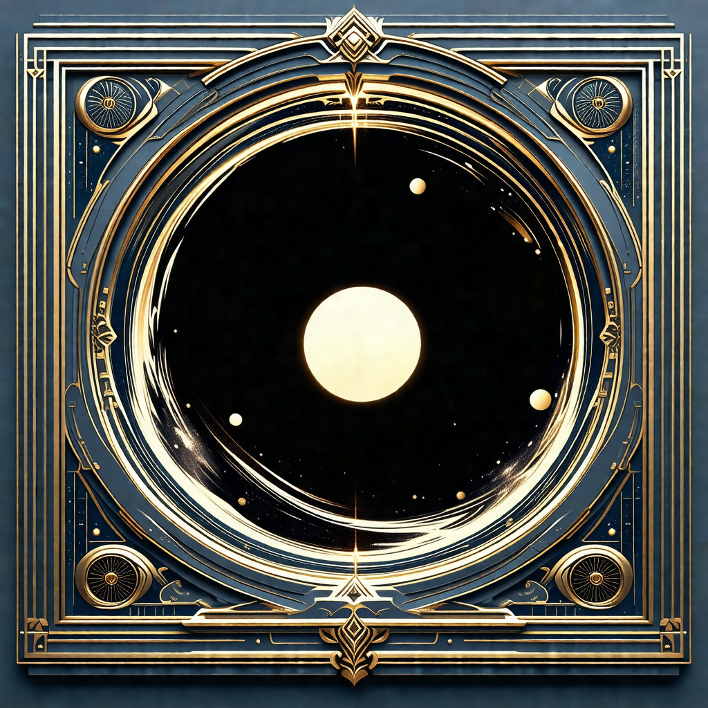 Blue and gold decorative piece that resembles a circular ...