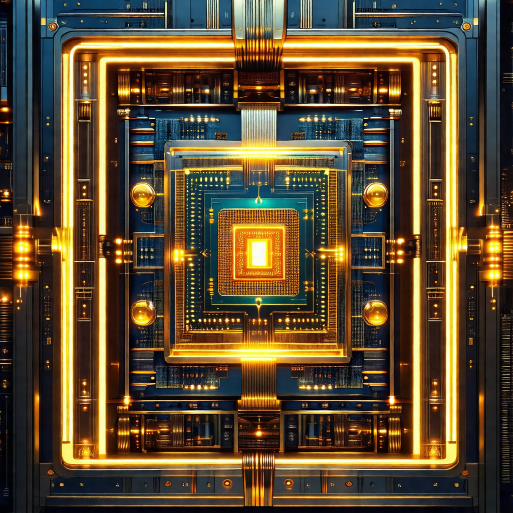 Large, intricate structure made of metal and gold