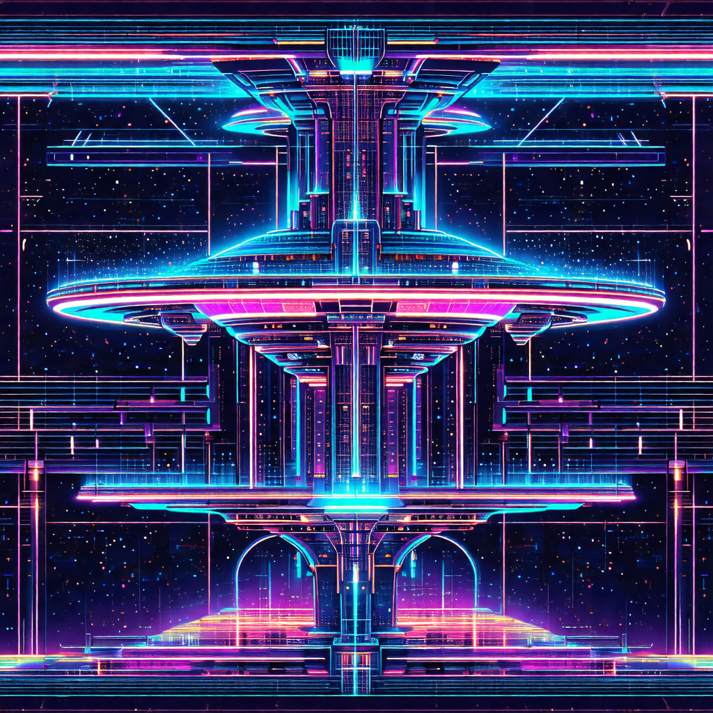 Futuristic, colorful, and abstract representation of a bu...