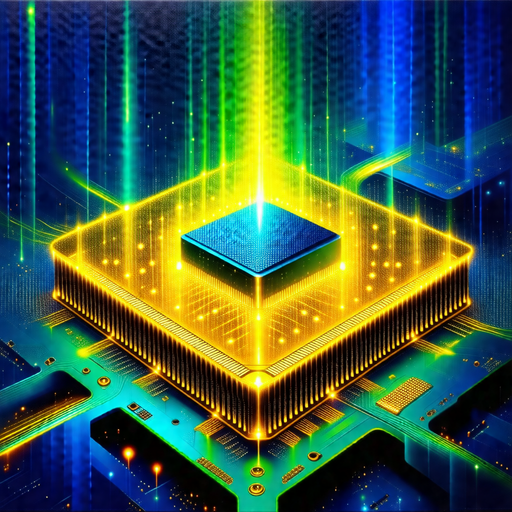 Futuristic, computer-generated illustration of a building...