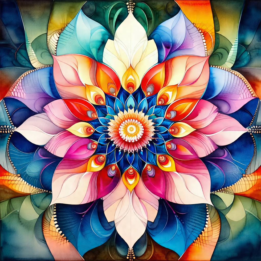 Vibrant and colorful flower with a yellow center