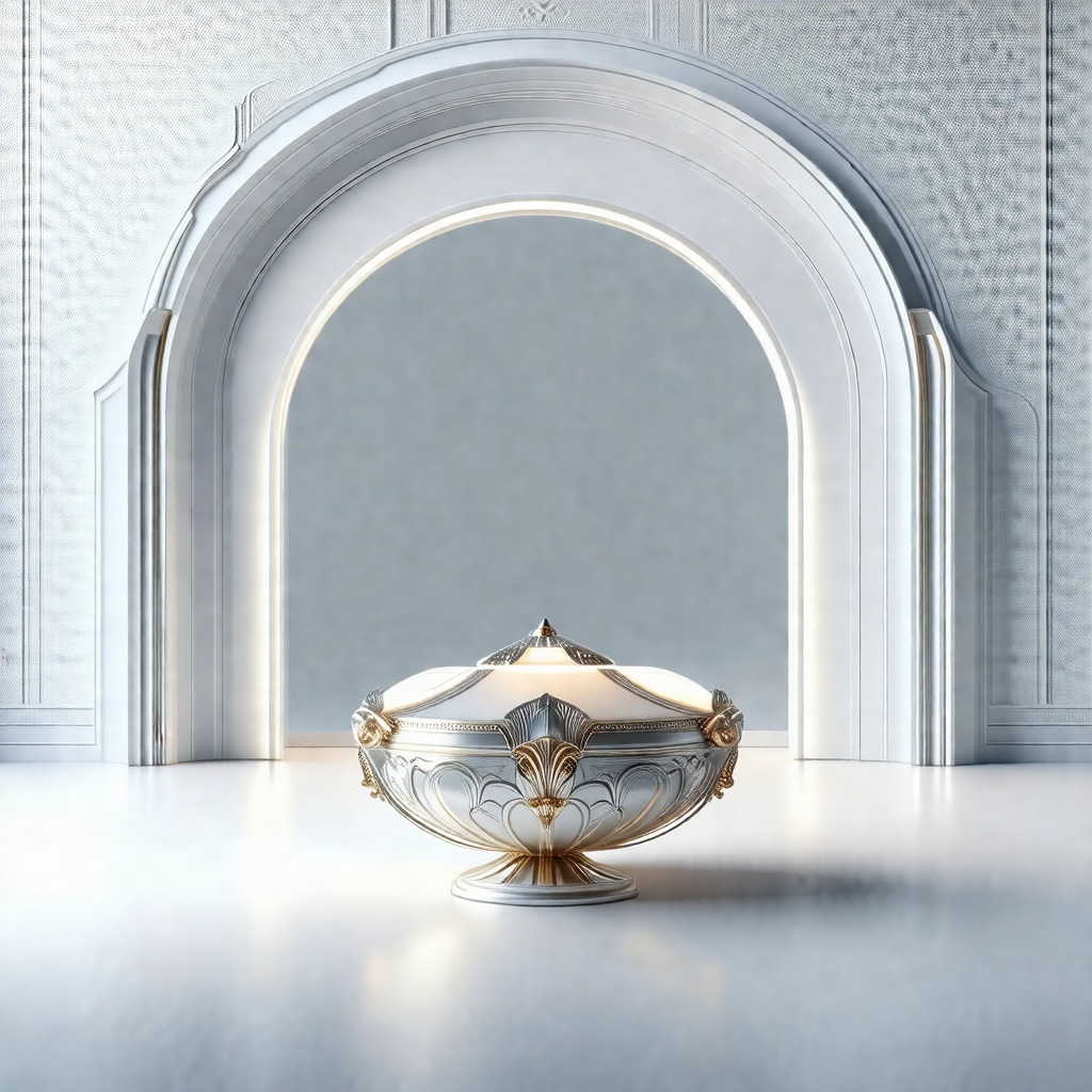 Beautifully crafted bowl sitting on a white table