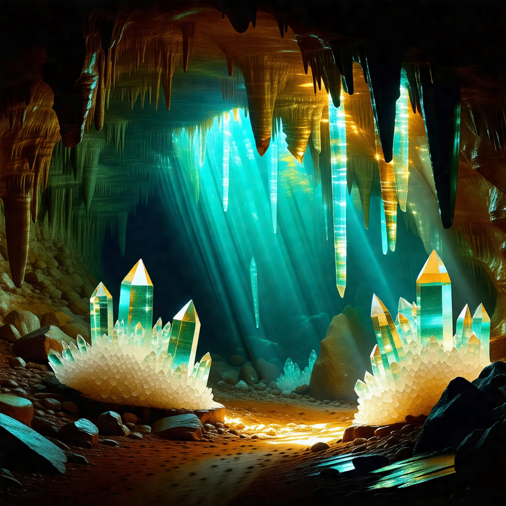 Cave with a path leading through it