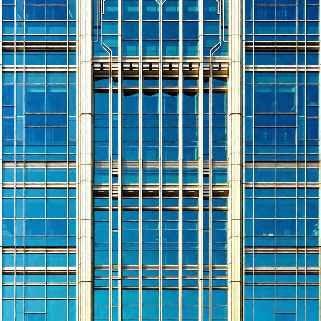 Tall building with a large window