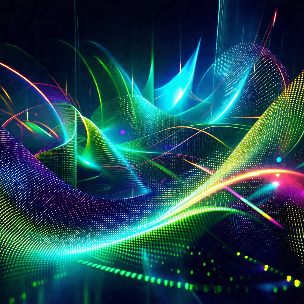 Close-up of a colorful, swirling pattern that resembles a...