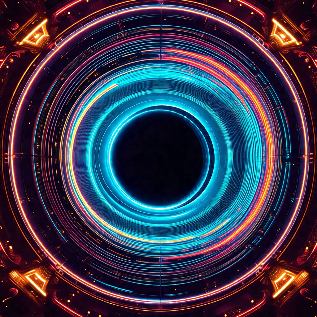 Close-up of a colorful, circular object that appears to b...