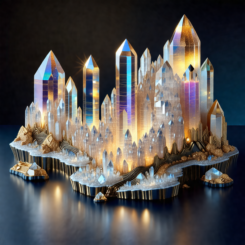 Large, intricate model of a city, complete with buildings...