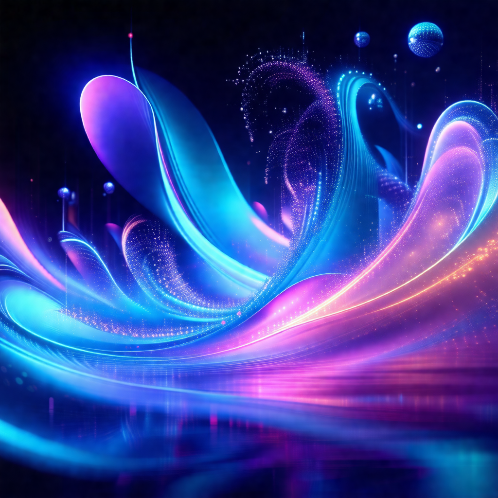 Colorful and vibrant display of a futuristic cityscape