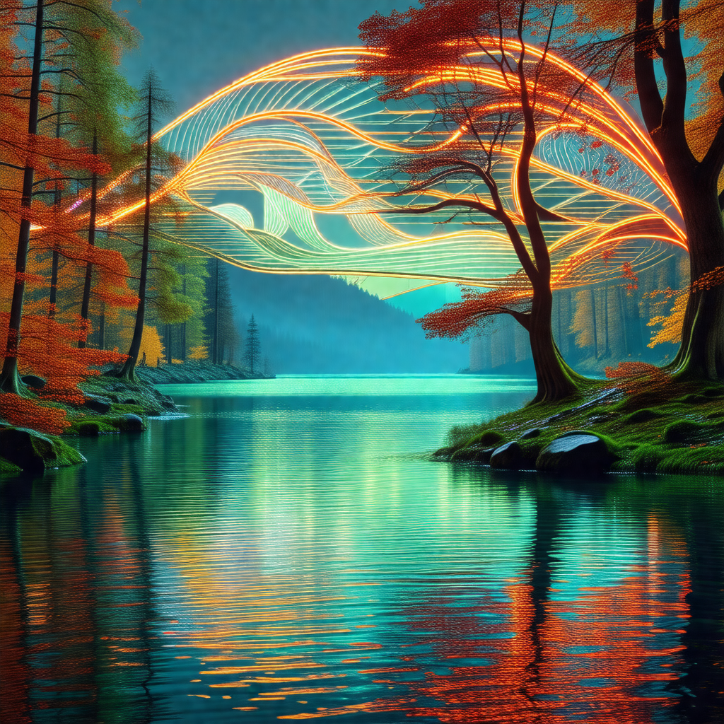 Serene scene of a river flowing through a forest