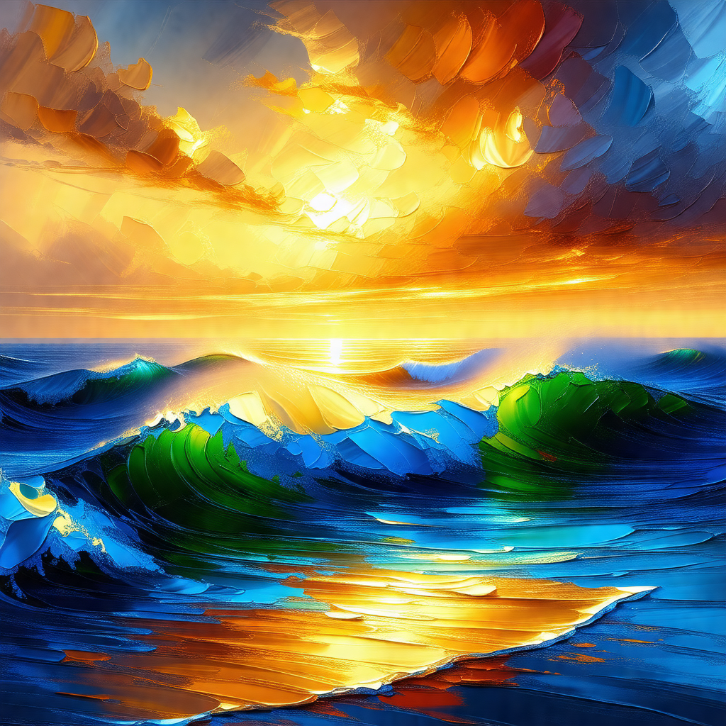 Beautiful sunset over a large body of water, possibly the...