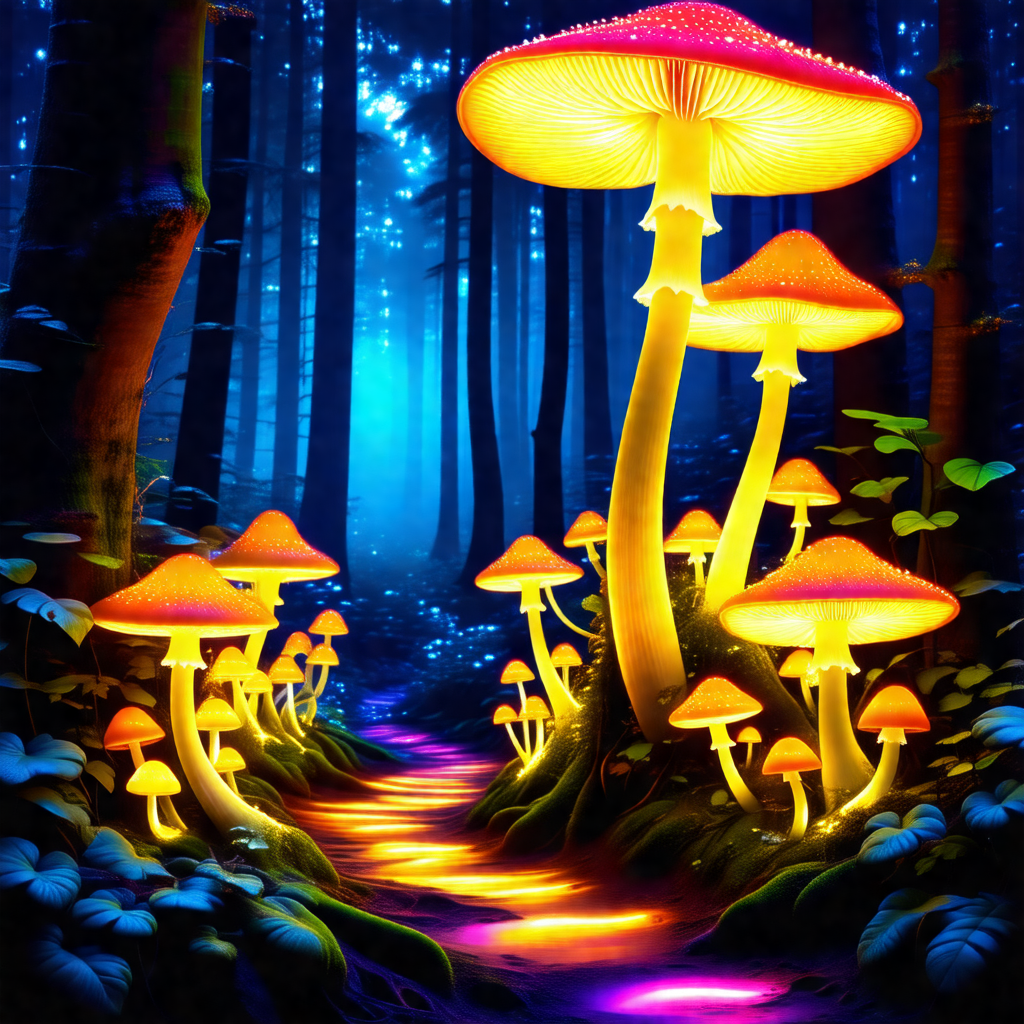 Forest with a pathway leading through it