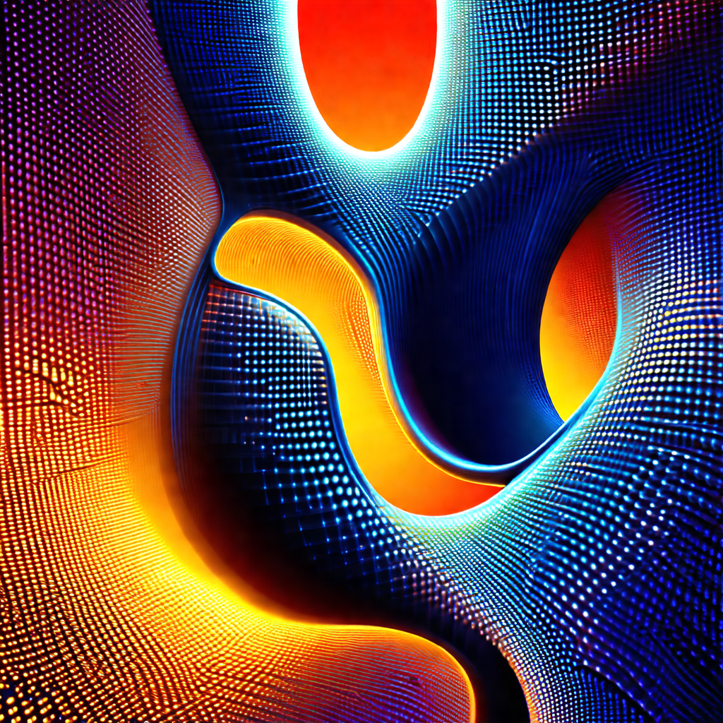 Blue and orange sculpture, which appears to be a piece of...