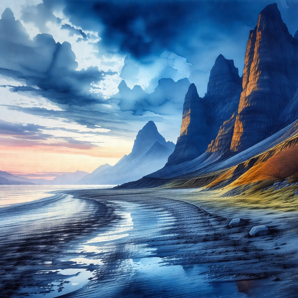 Beautiful landscape with a large mountain range in the ba...