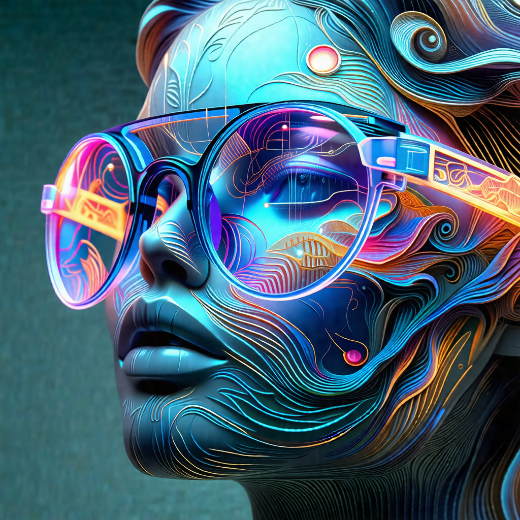 Woman with a unique and artistic appearance