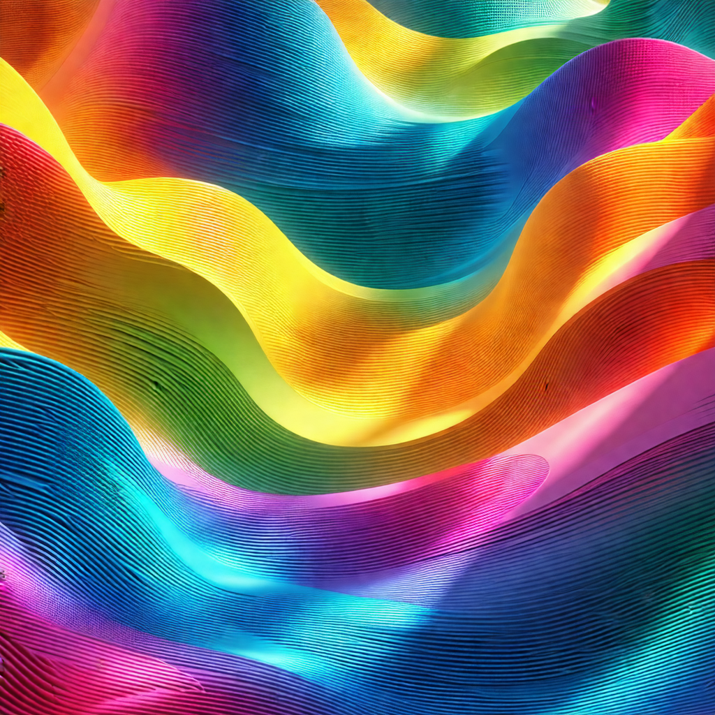 Vibrant and colorful painting of a wave