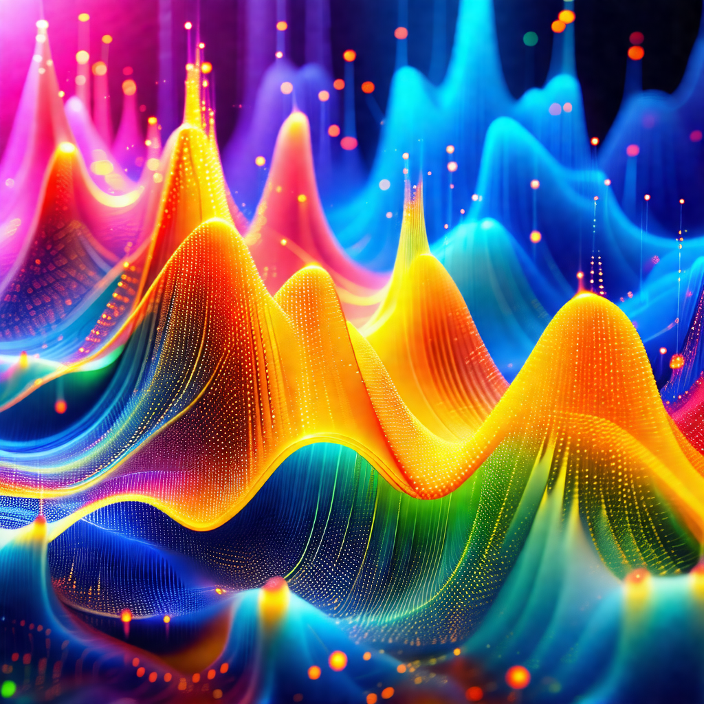 Vibrant and colorful display of light and sound waves