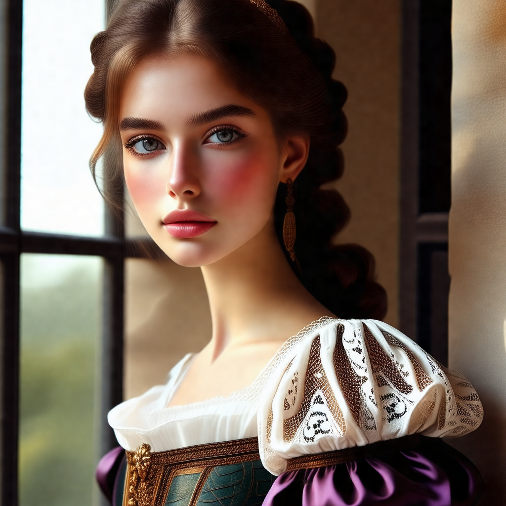 Beautiful woman with long, flowing hair