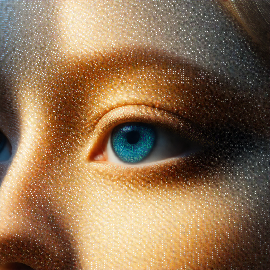 Close-up of a person's face, with a focus on their eyes