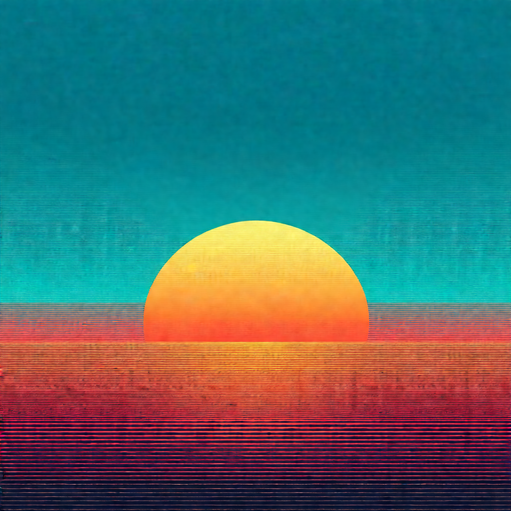 Beautiful sunset over a body of water, possibly an ocean