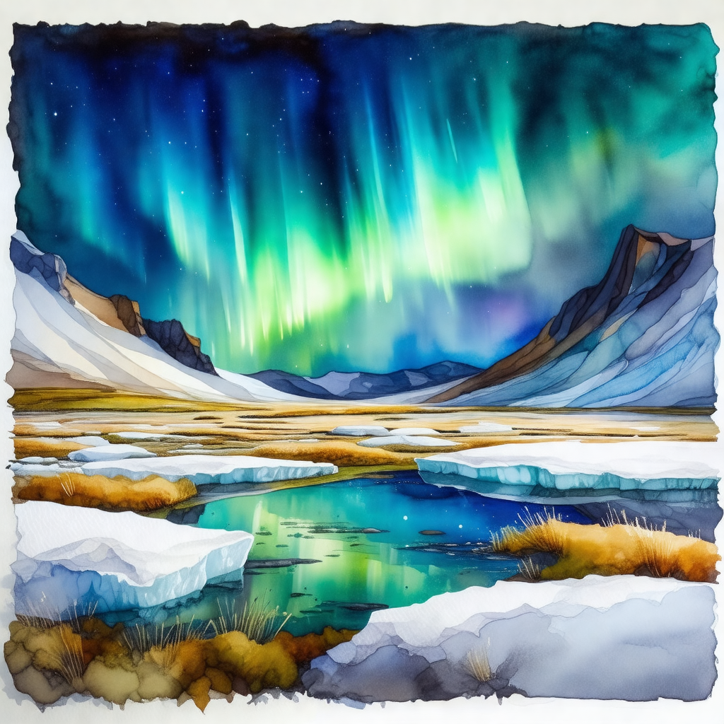 Beautiful night scene with a large body of water, possibl...