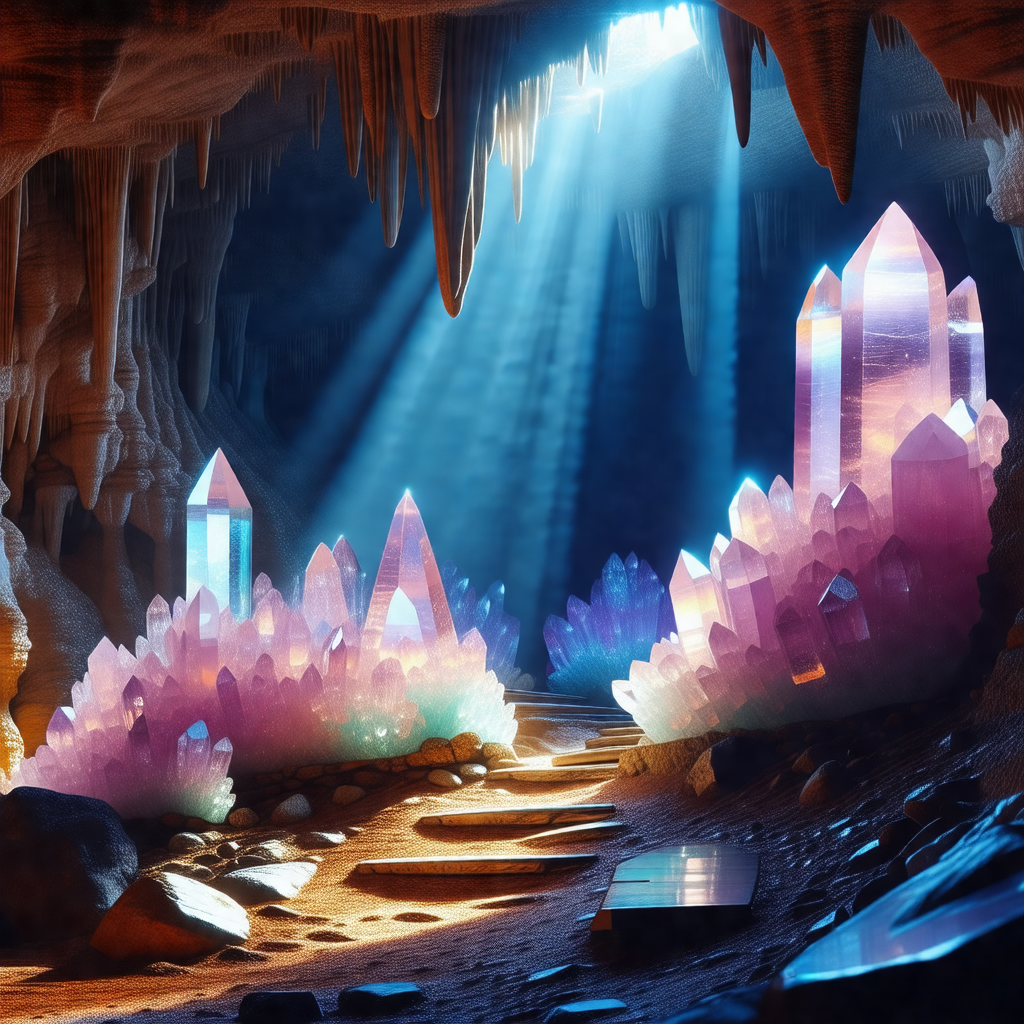 Cave with a path leading through it