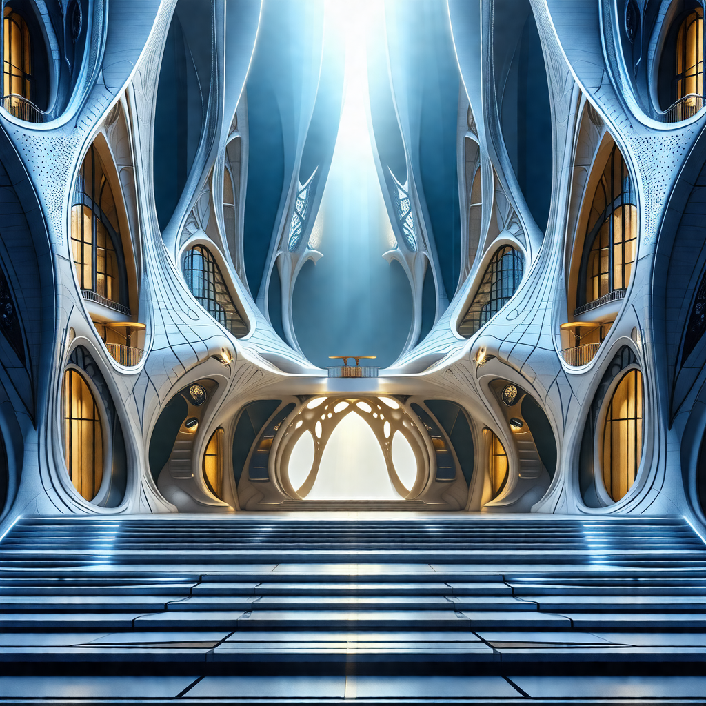 Computer-generated (cgi) drawing of a large, ornate build...