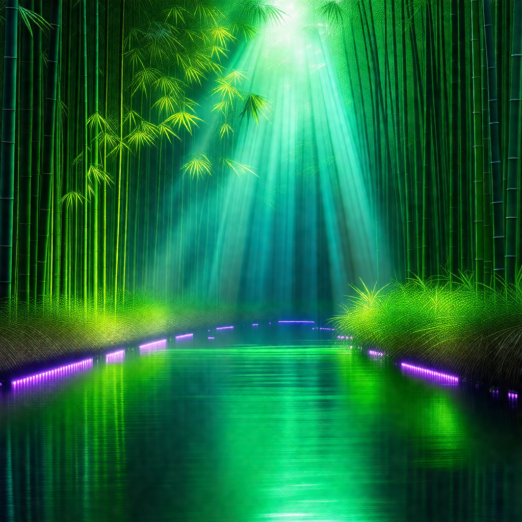 Serene scene of a river surrounded by lush green trees
