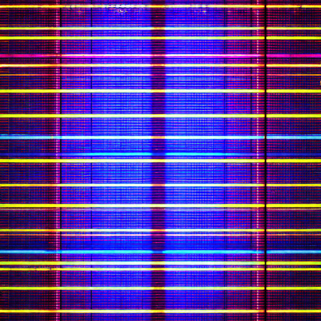 Blue and yellow striped pattern, which appears to be a sc...
