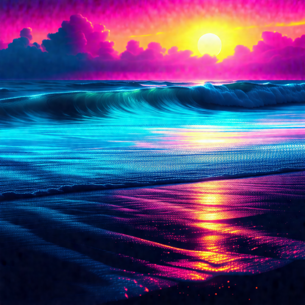 Beautiful beach scene with a large body of water, likely ...