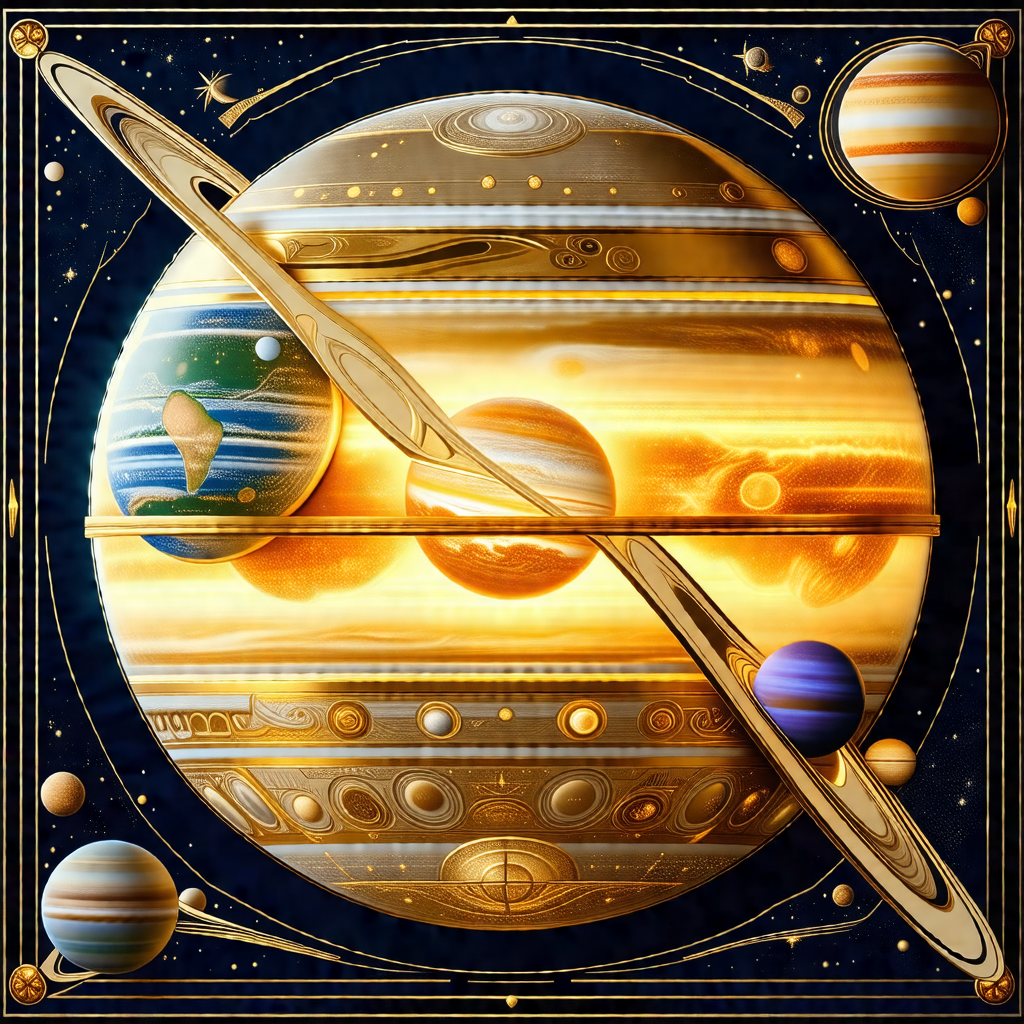 Colorful and detailed illustration of the solar system, f...