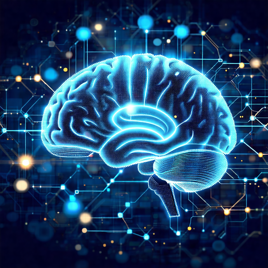 Close-up of a human brain, with a focus on the frontal lobe
